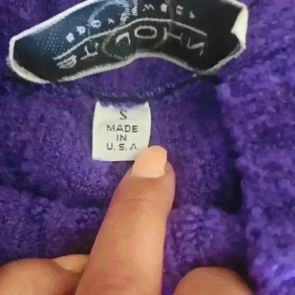 St. John Sportswear Womens Purple Wool Chunky Knit Turtleneck Sweater S - Picture 11 of 11